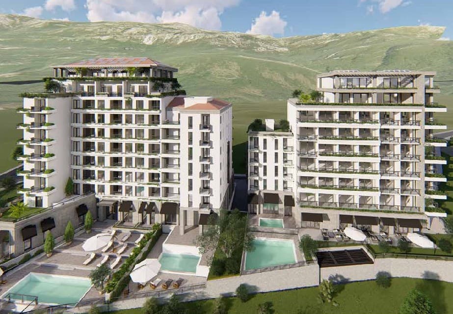 Apartment in complex with swimming pool in Becici