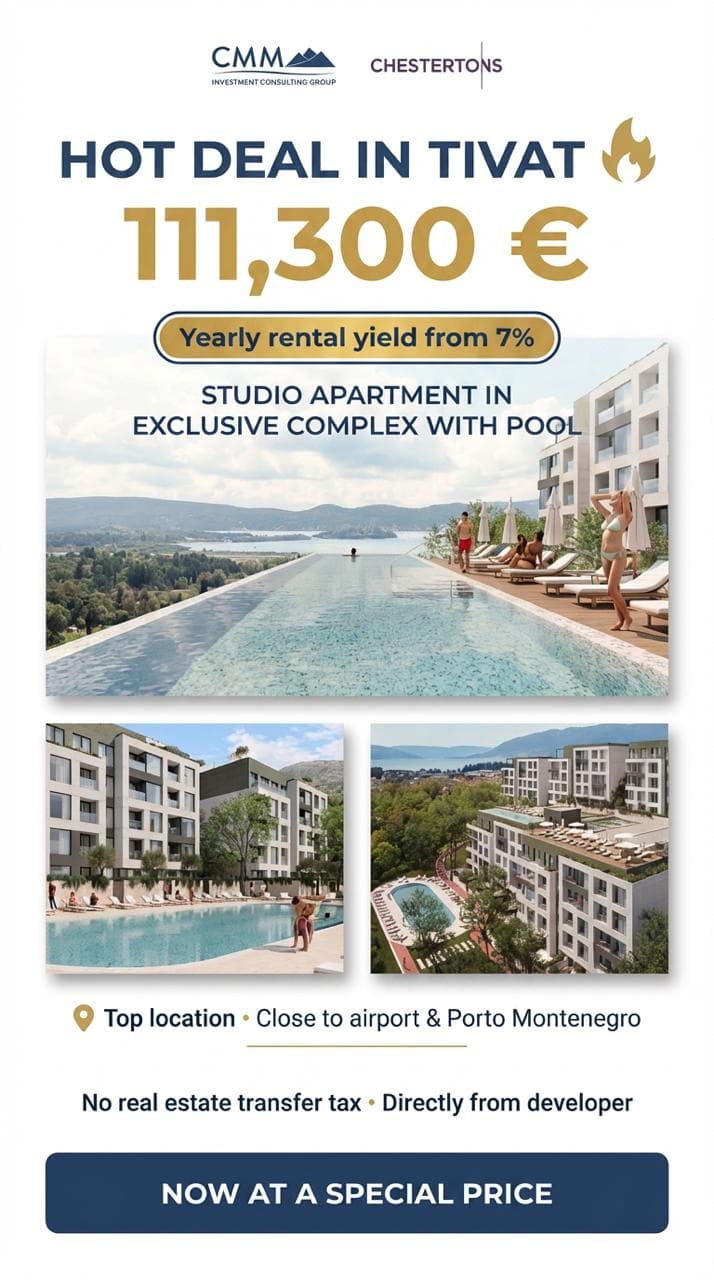 Modern Apartments with Green Views Near Tivat